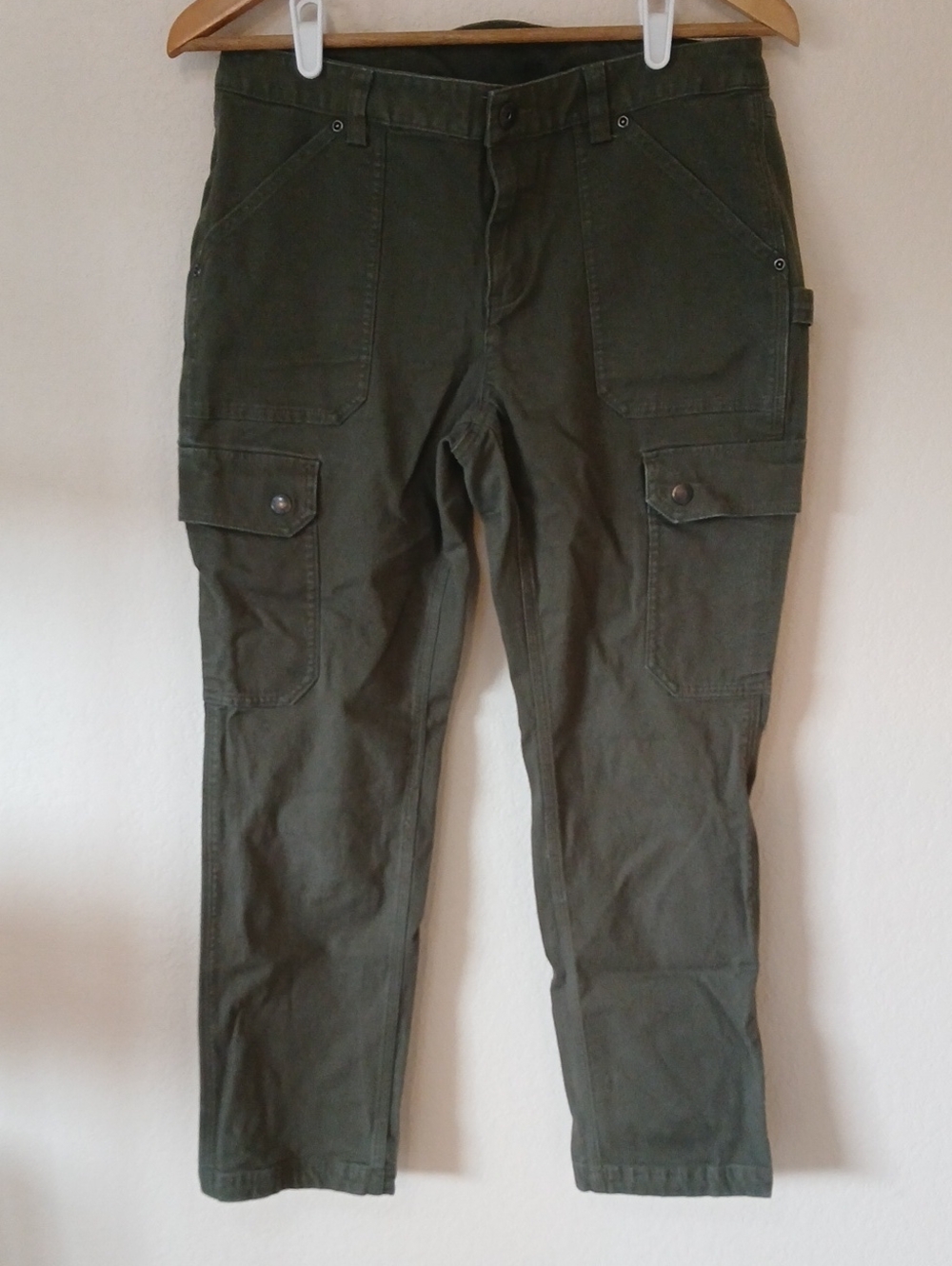 Duluth Trading Co Olive Green Women's Carpenter Pants
